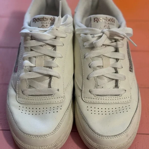Reebok Club C Classic White Leather Sneakers - Picture 1 of 5
